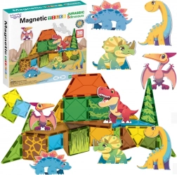 Jeu de construction magnétique 7,5 cm dinosaures 30 pcs WOOPIE