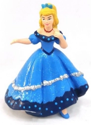 Figurine princesse en robe bleue