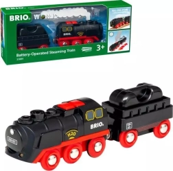 Coffret de train à vapeur en bois à piles