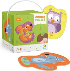 Puzzle Dodo 2–3–4 pièces Animaux de la forêt