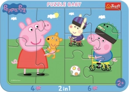 TREFL Baby puzzle Heureux petit cochon Peppa 2v1, 10 pièces