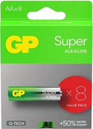 Piles alcalines GP Super AA 8 pcs
