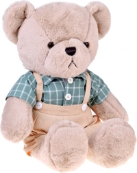 ours en peluche Franek 58 cm avec chemise vintage verte