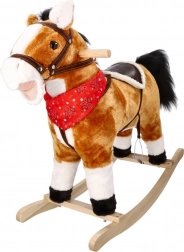 Cheval à bascule interactif en peluche