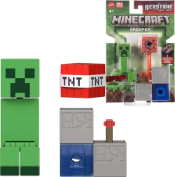 Figurine Minecraft Redstone Charged Creeper avec canon TNT