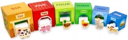 cubes à empiler avec des animaux de la ferme