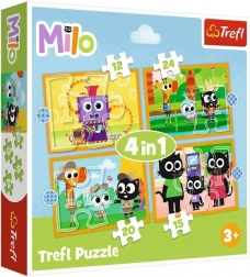 Puzzle 4-en-1 Découvre Milo et ses amis