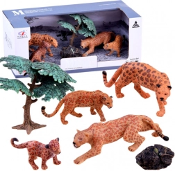 Set de figurines safari – famille de tigres – Léopards