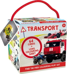 Jeu de mémoire de voyage avec coloriages – Transports