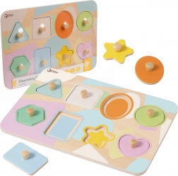 Puzzle géométrique en bois pour enfants