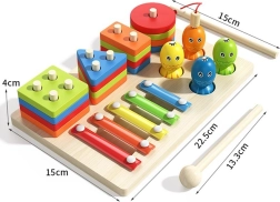 Ensemble d’instruments de musique en bois pour enfants, 18 pièces
