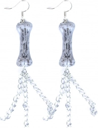 Boucles d’oreilles os style gothique pour Halloween
