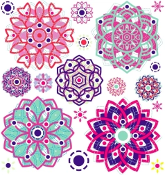 Décoration thermocollante Mandala petit angle