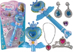 Baguette magique interactive avec projecteur bleu accessoires pour fée