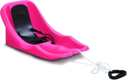 Luge enfant avec dossier BABY RIDER MONSTER – rose, siège noir