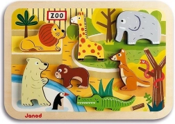 Puzzle à encastrer en bois ZOO JANOD Chunky