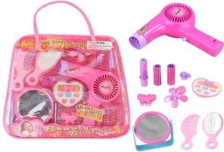 set de maquillage pour enfants dans un sac à main avec sèche-cheveux à piles