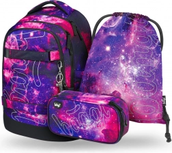 Set scolaire Baagl Galaxy : sac à dos, trousse, sac