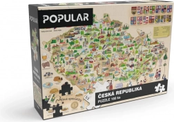Carte de la République tchèque puzzle 160 pièces