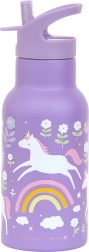 A Little Lovely Company - bouteille en acier inoxydable 350 ml - Licornes et Arc-en-ciel