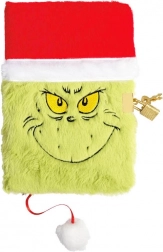 Carnet en peluche GRINCH avec cadenas A5, 144 pages