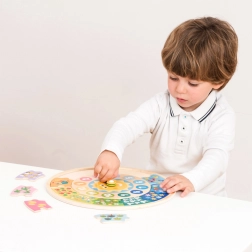 Horloge et puzzle en bois pour enfants