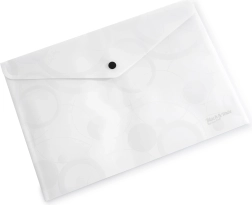 Pochette avec bouton pression A4 noir et blanc