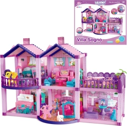 WOOPIE maison de poupées Pony Fantasy Villa avec 120 pièces