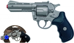 Revolver de police en métal argenté 8 coups