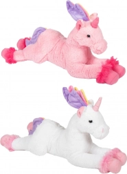 Licorne en peluche 43 cm – rose ou blanche