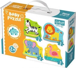 Baby puzzle Animaux du safari 4en1 (3–6 pièces) TREFL