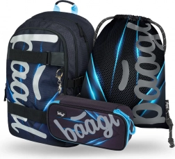 Baagl set scolaire Skate Bluelight – sac à dos, trousse et sac