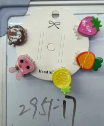 Pinces à cheveux avec motifs de fruits, lot de 5 pièces