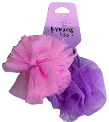 PINK set d’élastiques à cheveux en tulle rose et violet, 2 pcs