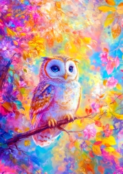 Puzzle Enjoy Chouette pastel 1000 pièces