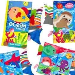 Livre en tissu bruissant Woopie Baby avec queues d’animaux marins