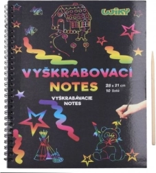 Carnet à gratter coloré 28x21, 10 feuilles