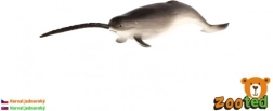 Figurine de narval réaliste en plastique 20 cm