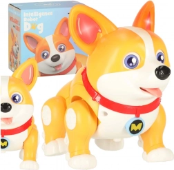 Chien robot interactif Corgi avec oreilles lumineuses et musique