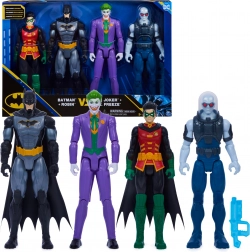 Batman DC set de 4 figurines articulées : Batman, Robin, Joker et Mr. Freeze 30 cm