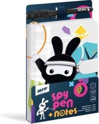 Bloc-notes avec aimant SPY NOTES - lapin ninja noir