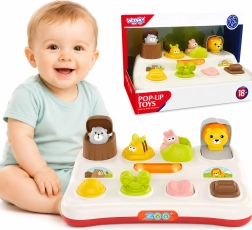Jouet éducatif WOOPIE Baby Pop Up animaux du zoo