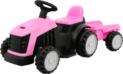 Tracteur à pédales pour enfants avec remorque – Rose