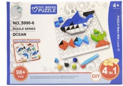 Puzzle à assembler animaux marins 98 pièces