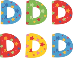 Bigjigs Toys lettre en bois D avec étoiles