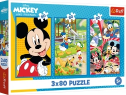 Puzzle 3x80 – équipe MICKEY MOUSE de Trefl