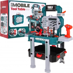 Établi pour enfants 2-en-1 – valisette et établi – Bleu