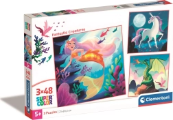 Clementoni puzzle créatures fantastiques 3×48 pièces