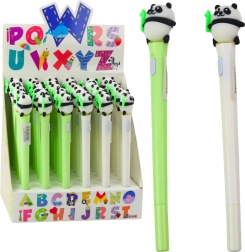 Stylo lumineux avec panda - Vert et blanc