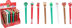 Stylo gel avec décoration lumineuse de Noël